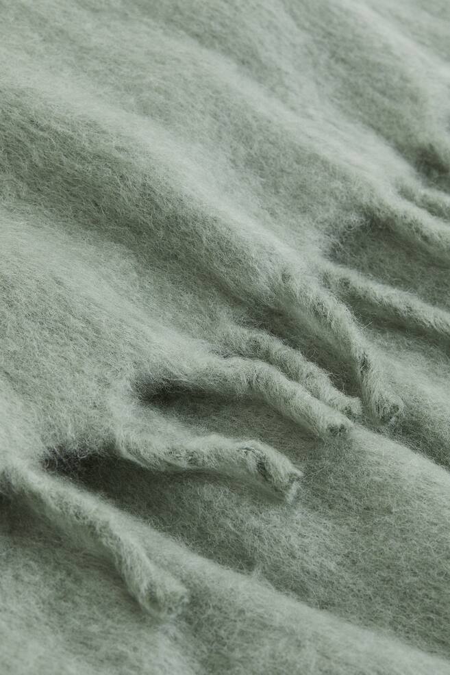 Wool-blend blanket - Light khaki green/Light grey/Light pink/White/dc - 3