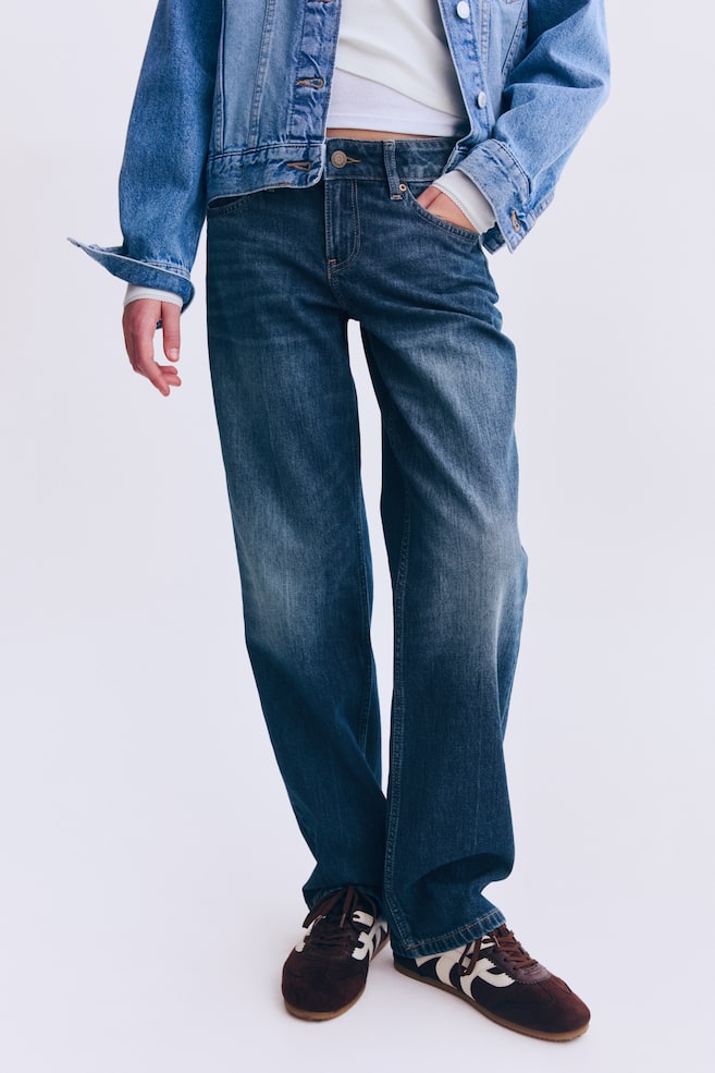 Straight Leg Jeans - Dark denim blue/Light denim gray/Light denim blue/Light denim blue - 6