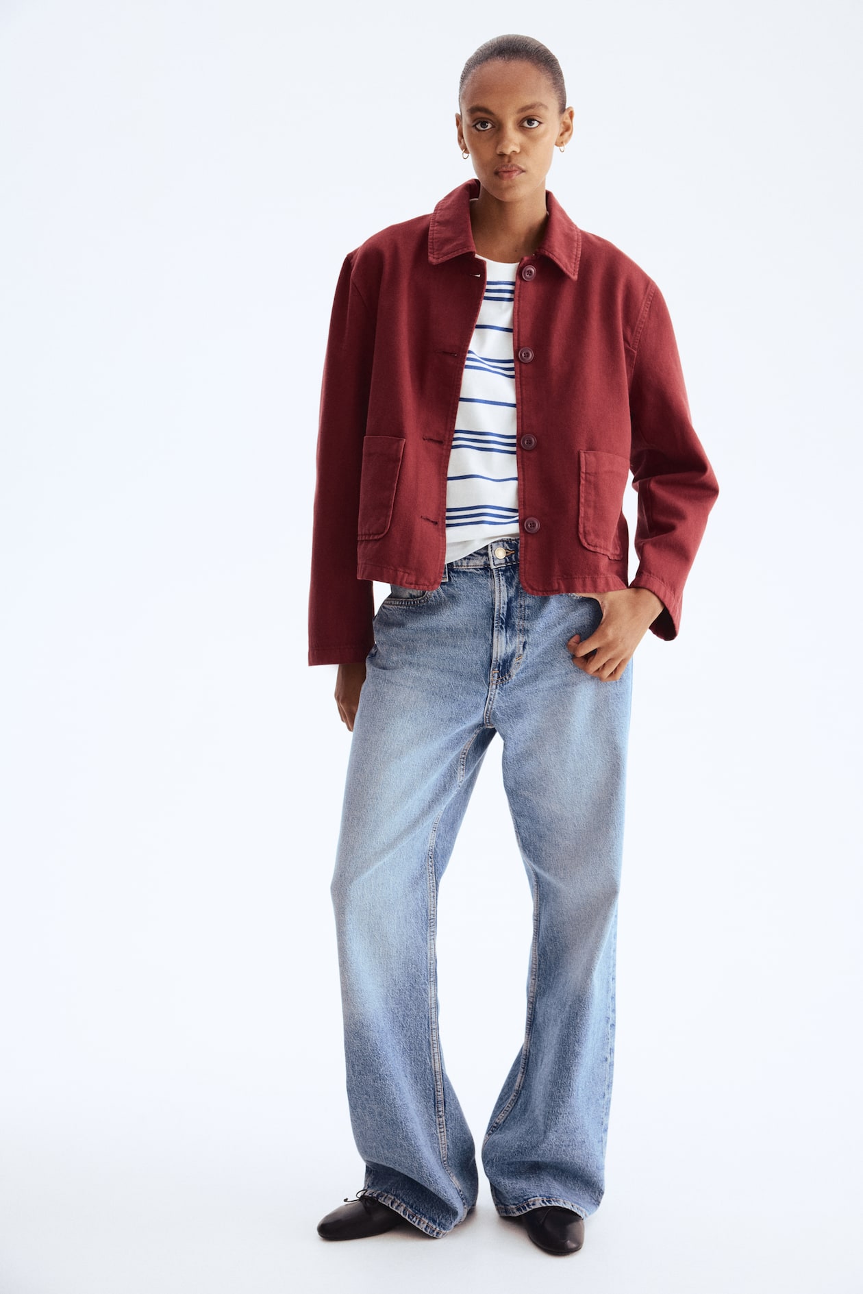 Twill Jacket with Collar