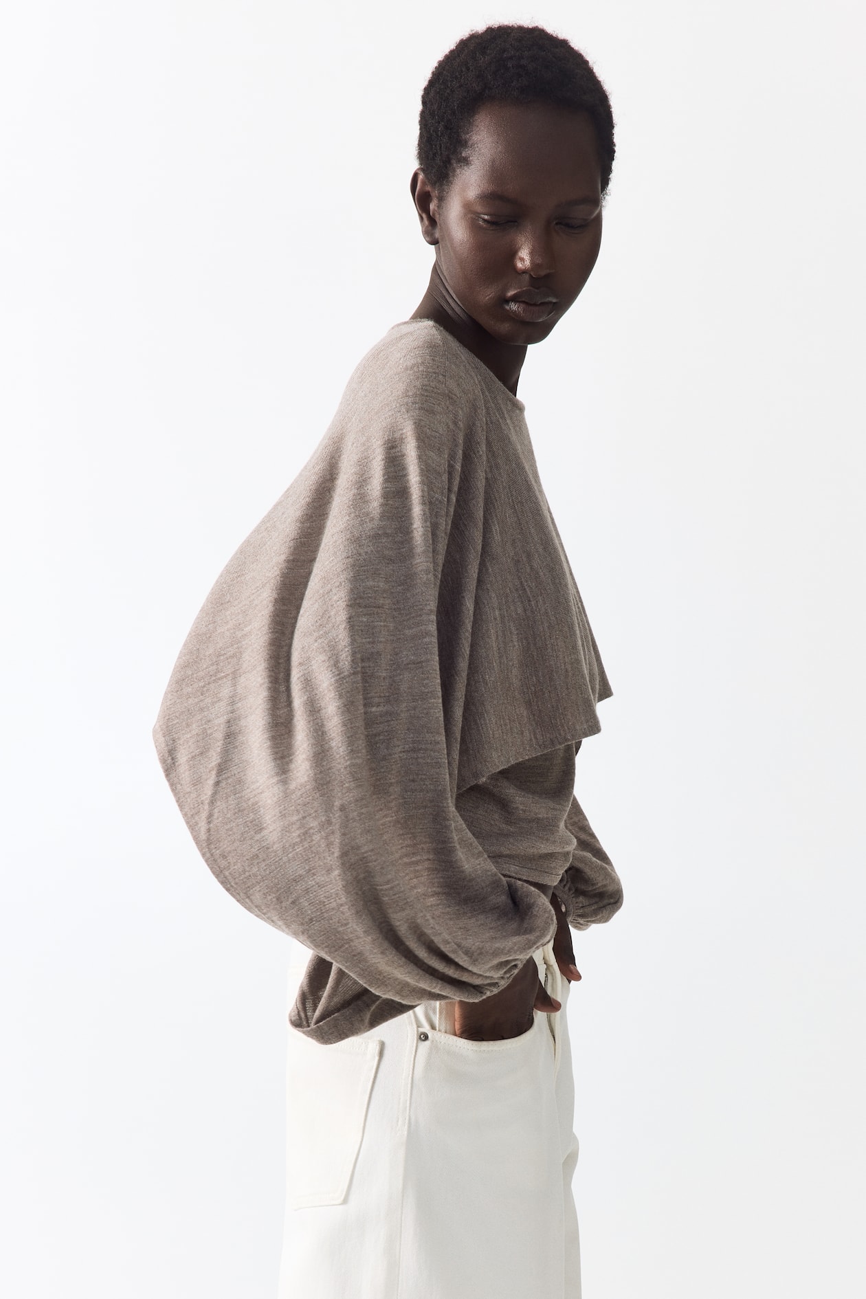 Layered Fine-Knit Top - image 2