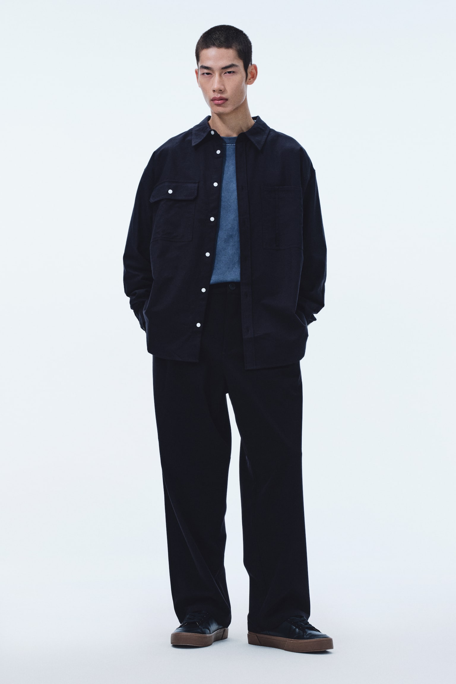 Loose Fit Tailored trousers - Black/Gray/Beige/Dark khaki green - 2