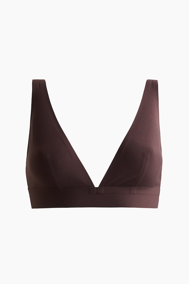 Sutien moale din microfibră - Maro-închis/Negru/Roșu-închis - 1