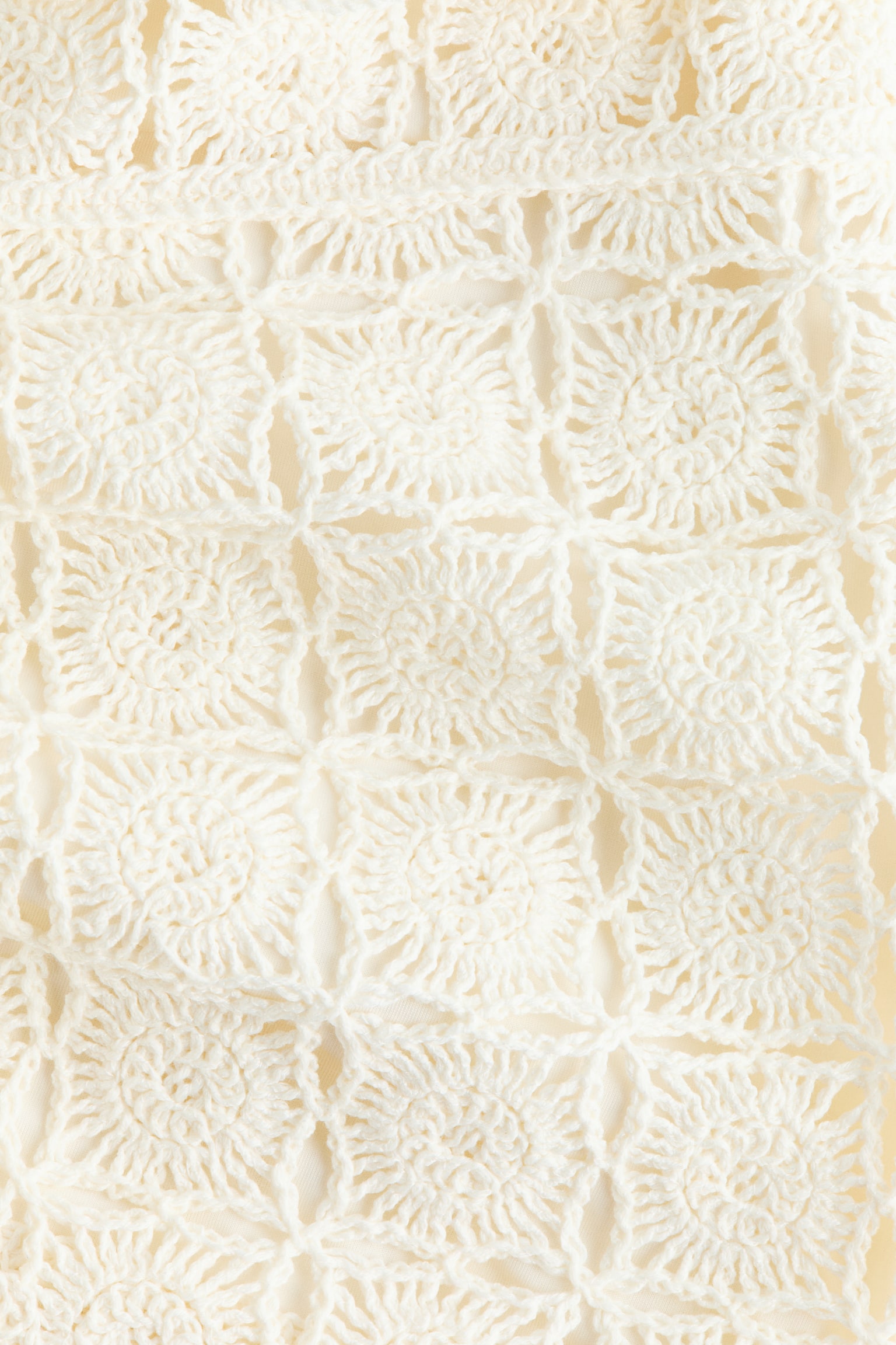 Crochet-look shorts-Cream - 4
