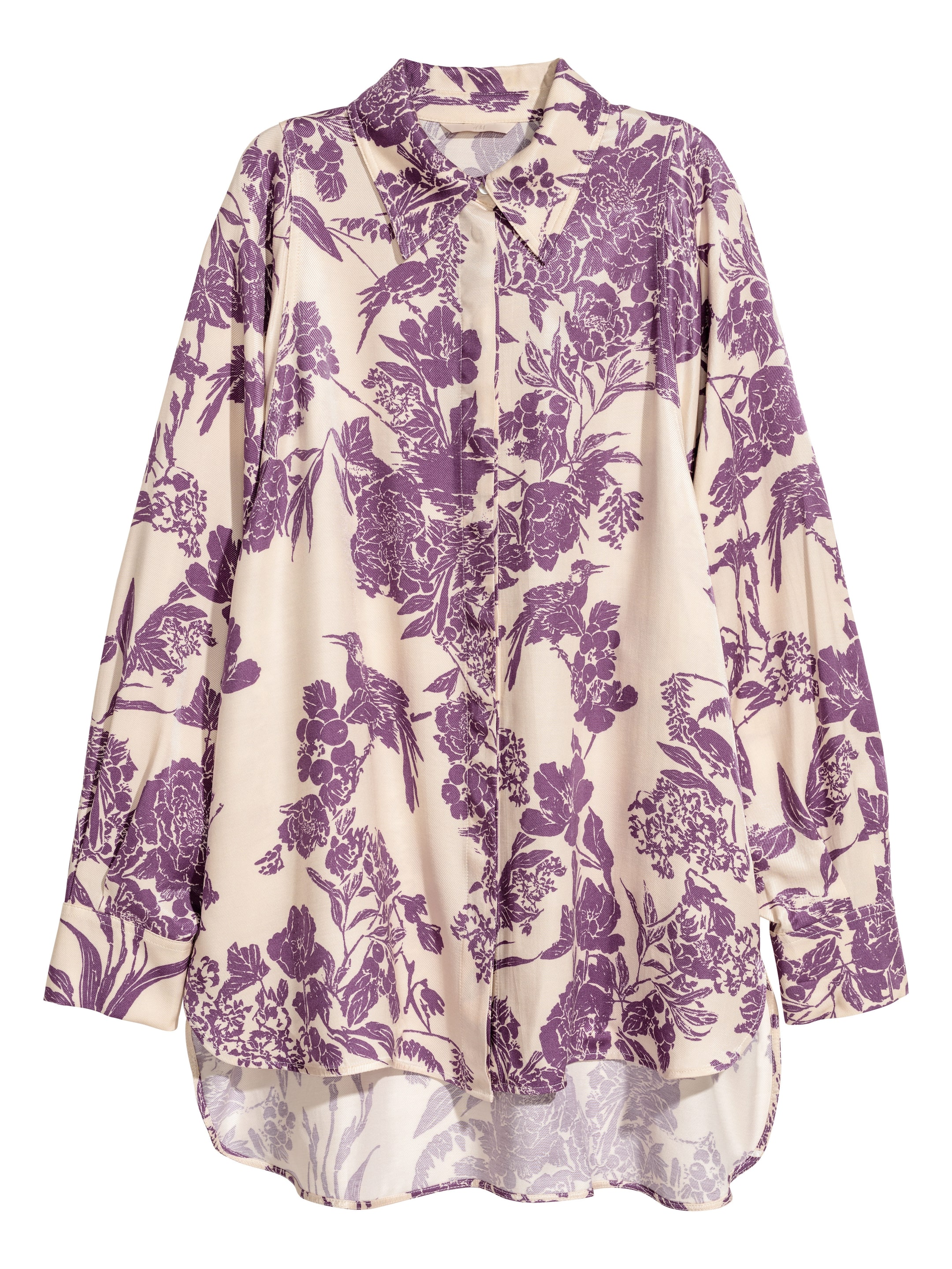 이미지 확대 보기: 패턴 블라우스 - 파우더 베이지 - 여성 | H&M KR 1