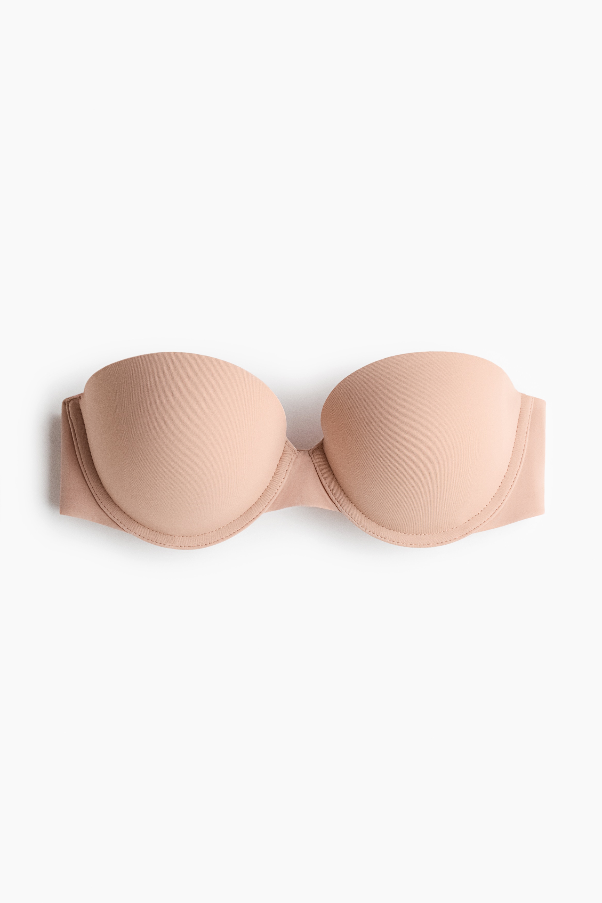 Balconette-BH aus Mikrofaser mit Push-up - Beige/Schwarz