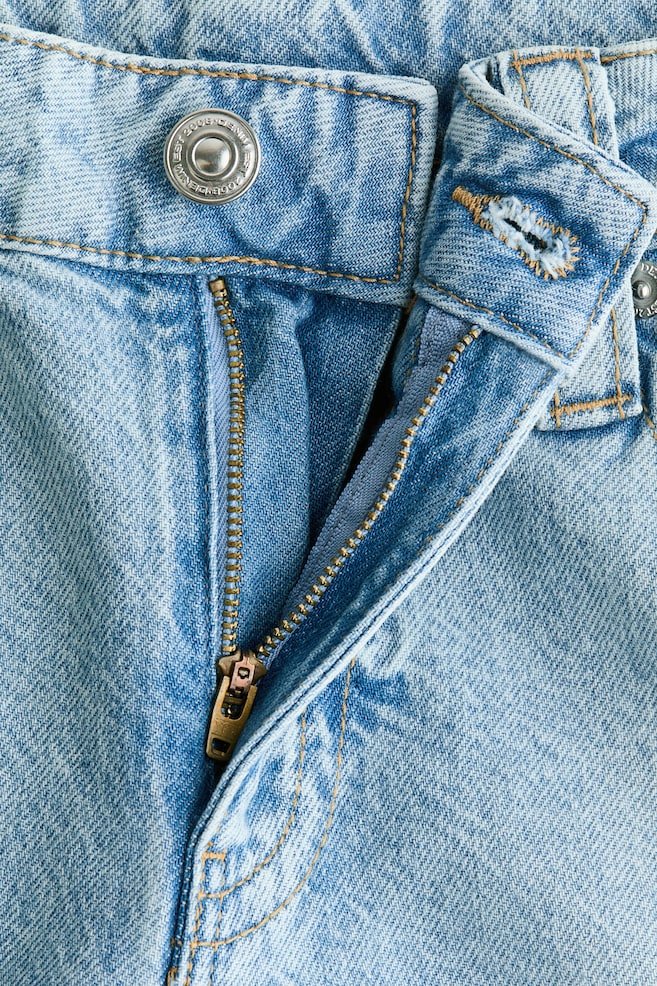 Baggy Wide Low Waist Jeans-Světlý denim blue - 6