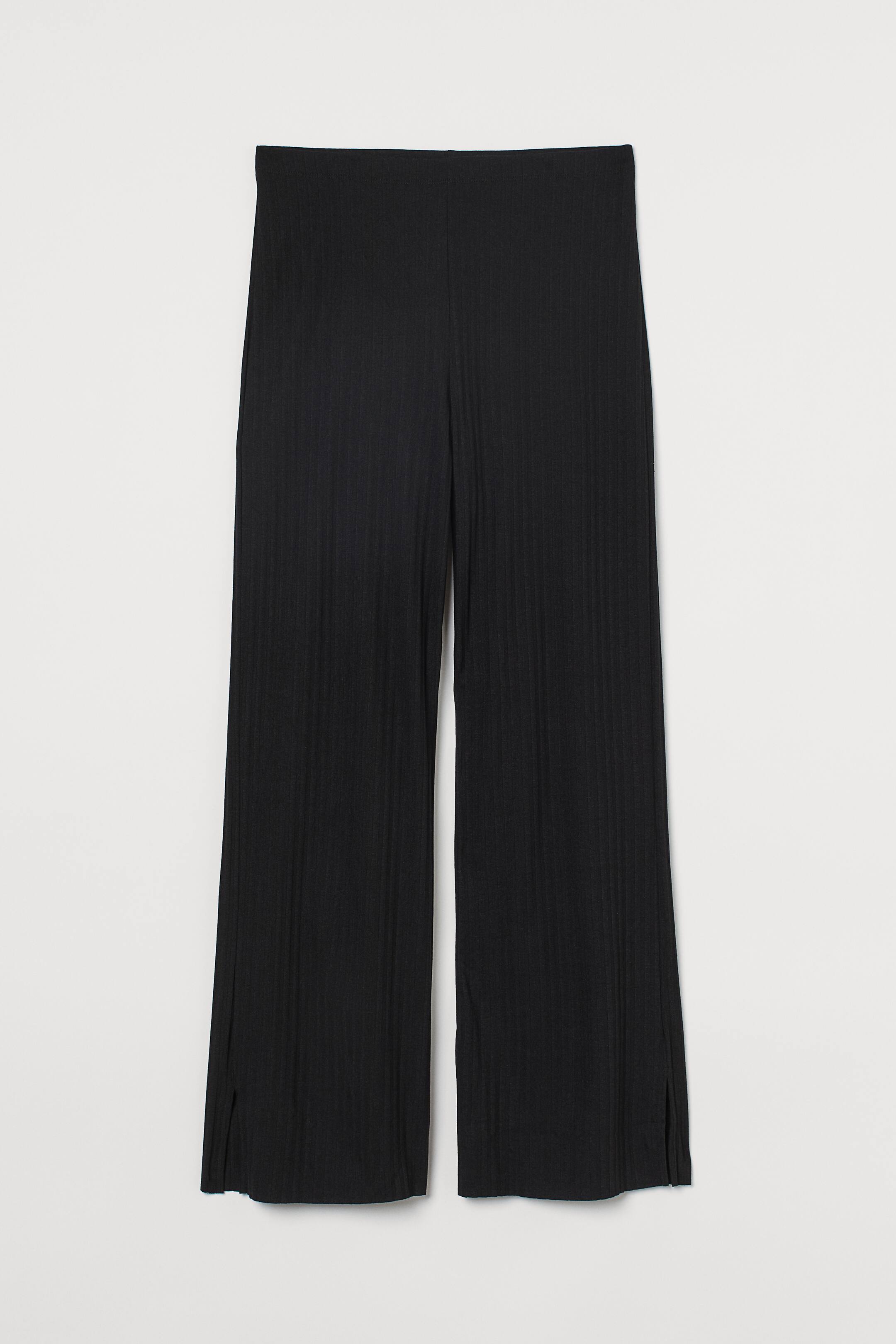 View larger image: Ribbed jersey trousers - Black - Ladies | H&M 1