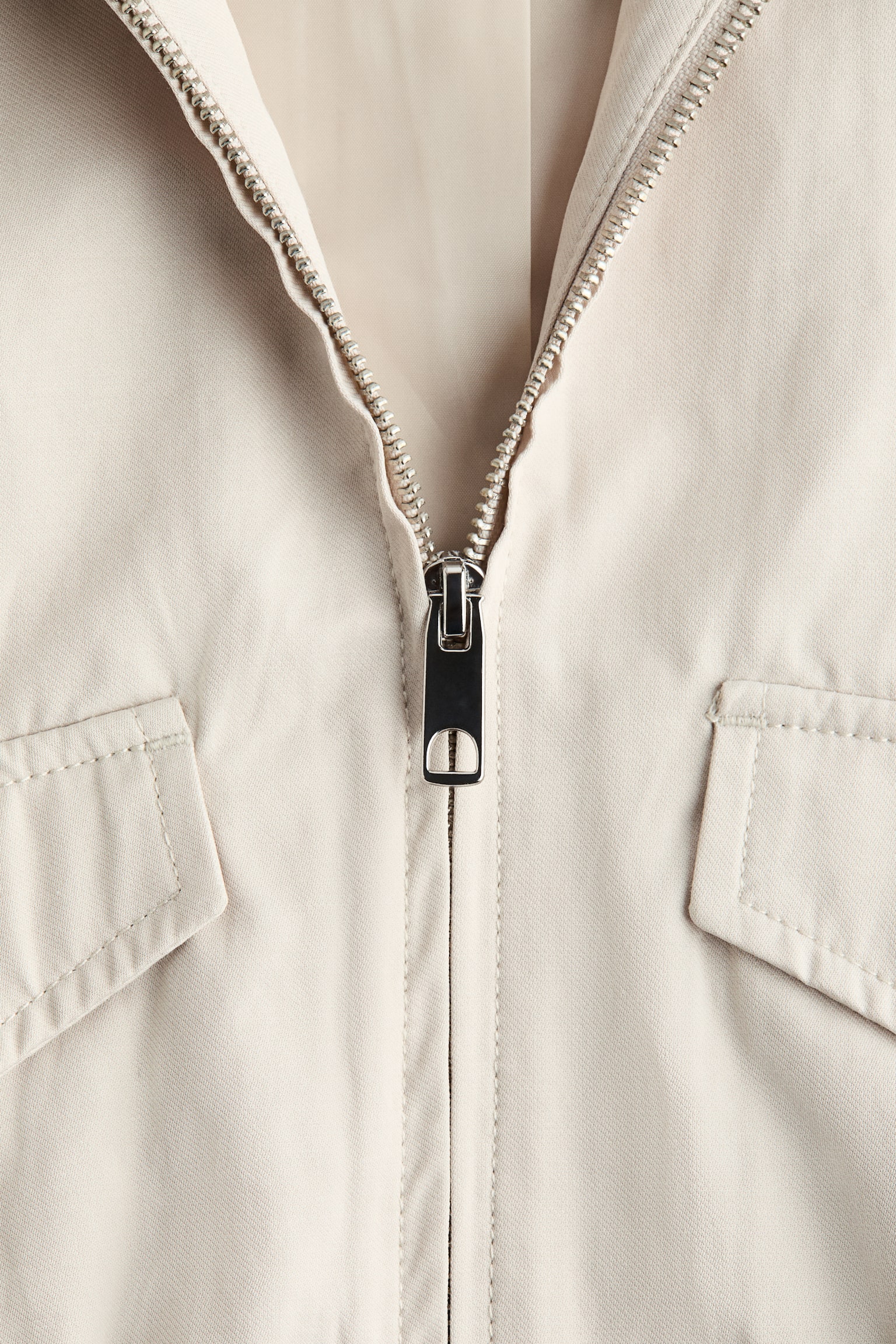 Funnel-collar jacket - Light beige - 6