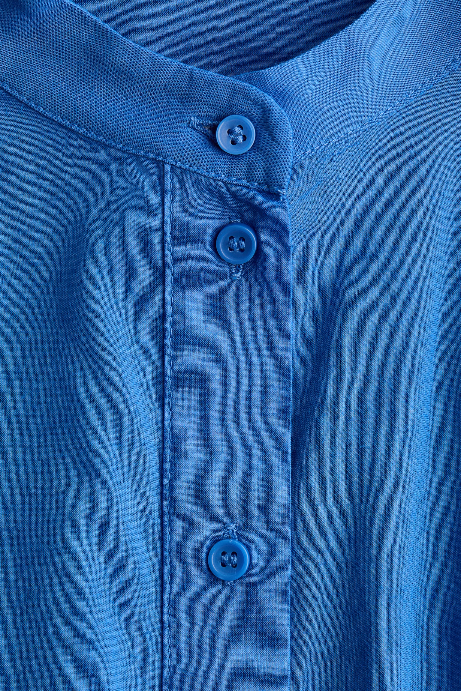 Bluse aus Baumwollgemisch - Blau/Blassgelb - 4