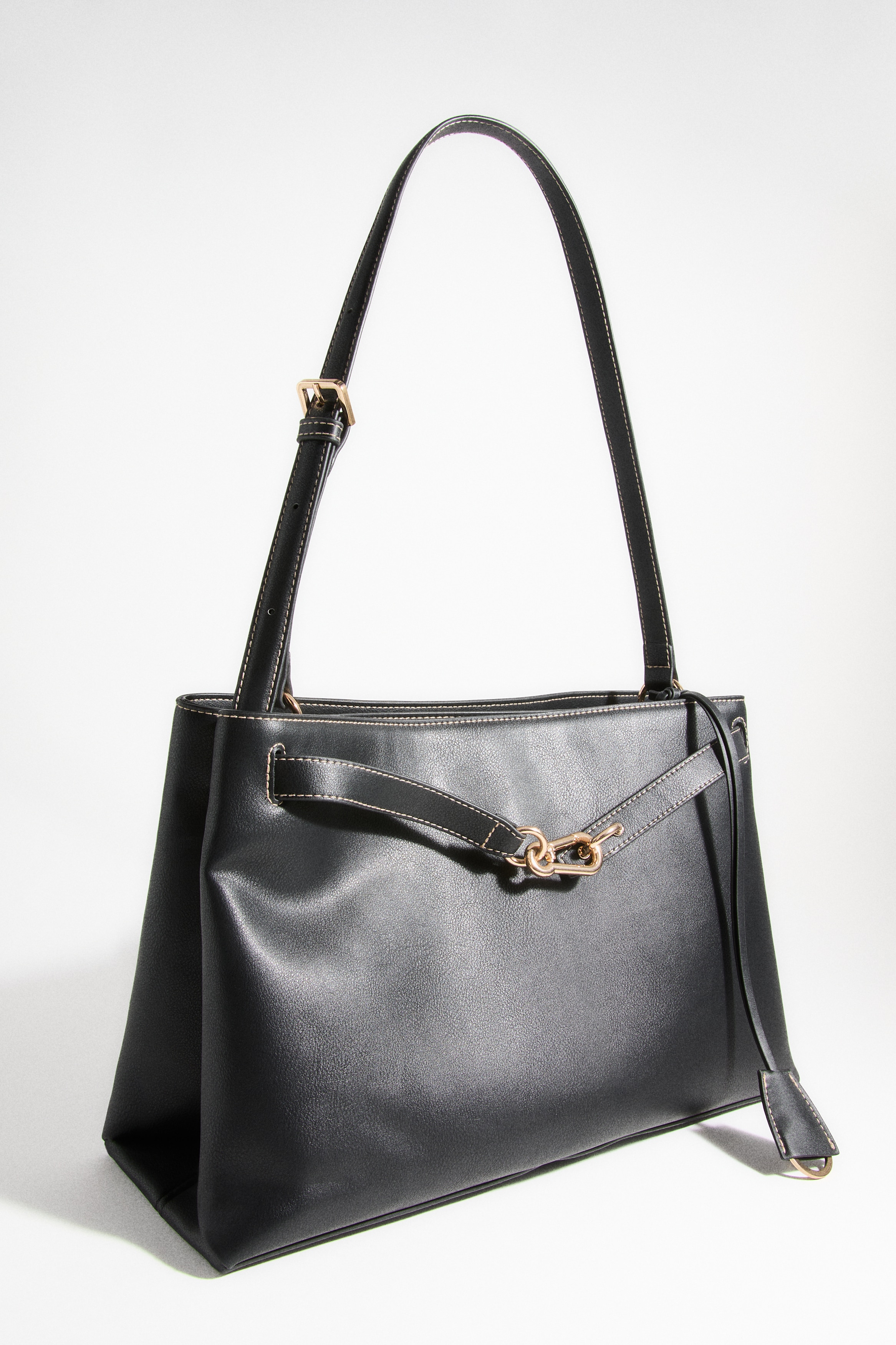 Sac porté épaule - Noir/Marron/Grège
