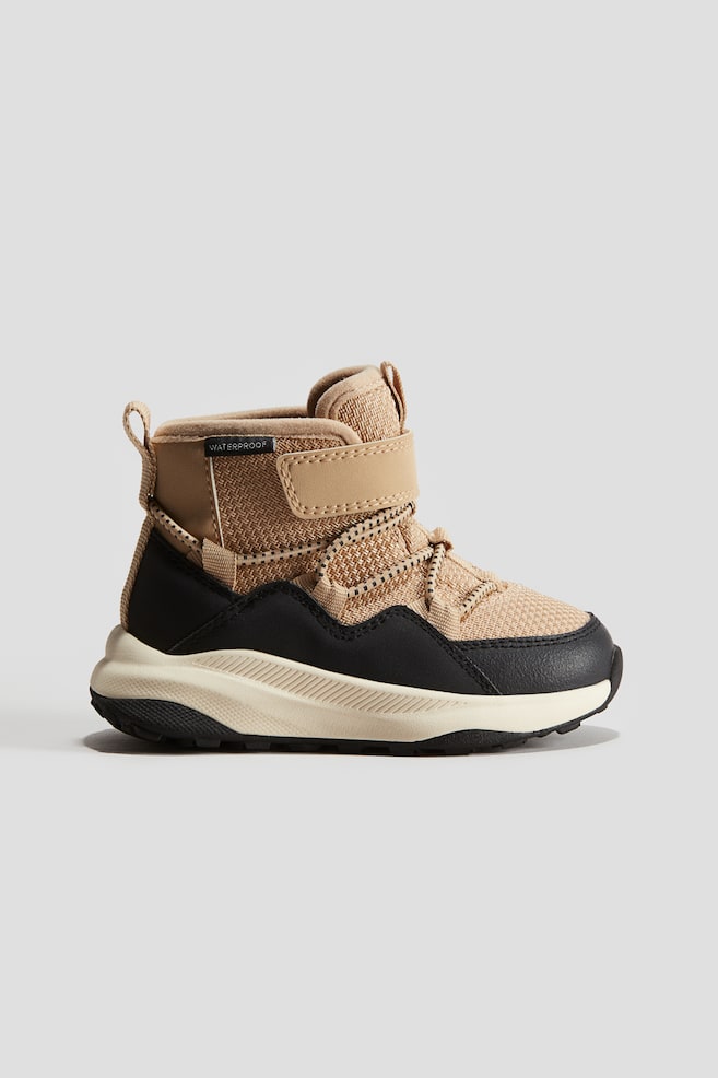 Waterproof hi-top trainers - Beige - 1