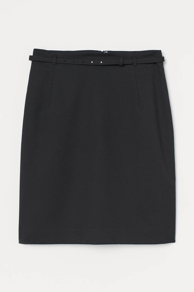 Pencil Skirt High Waist Short Black Ladies Handm Gb 9486