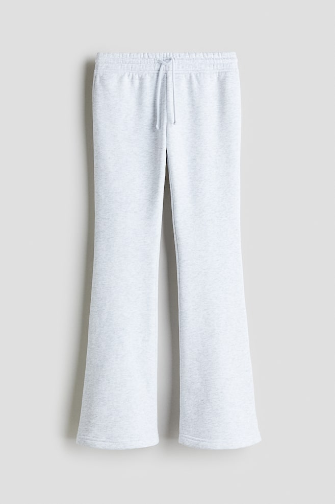 Flared joggers - Light grey marl/Light blue - 1