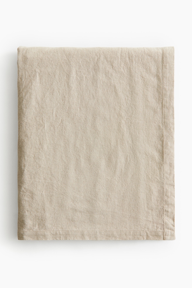 Linen-blend Tablecloth - Beige - 1