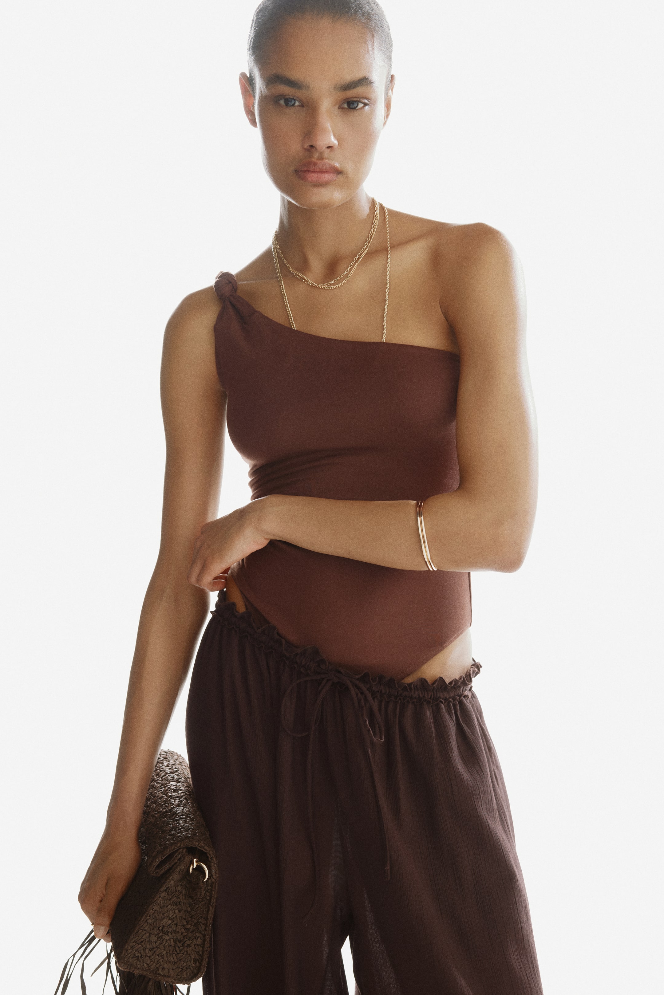 One-Shoulder Thong Bodysuit