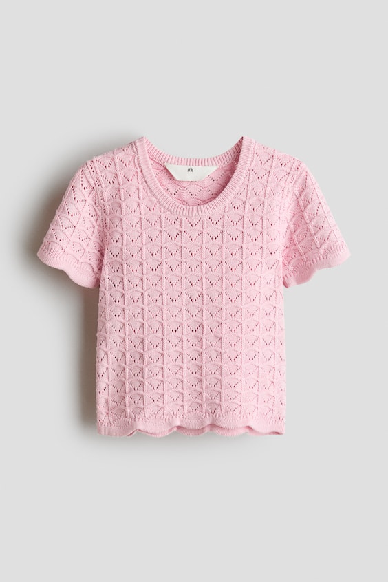 Детские топы H&M Crochet-Look Pointelle-Knit Top