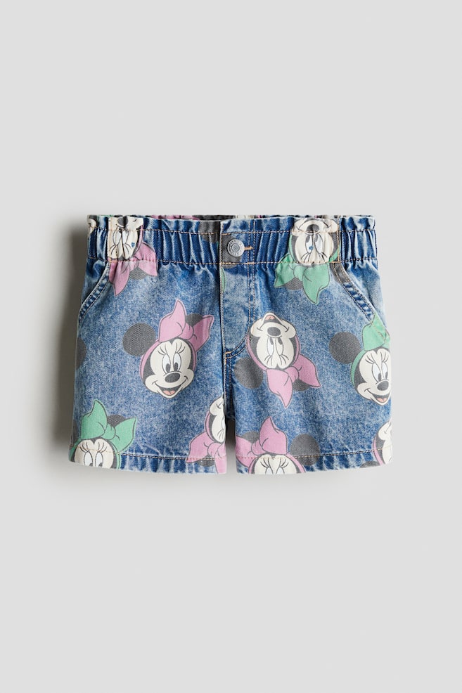 Vaquero corto Loose Fit - Azul denim/Minnie Mouse/Beige claro/Lilo y Stitch/Azul denim claro/Hello Kitty - 1