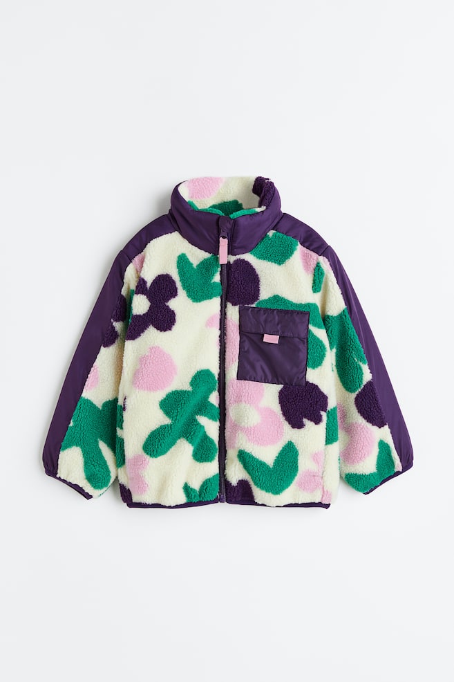 Teddy jacket - Natural white/Floral/Pink/Purple - 1