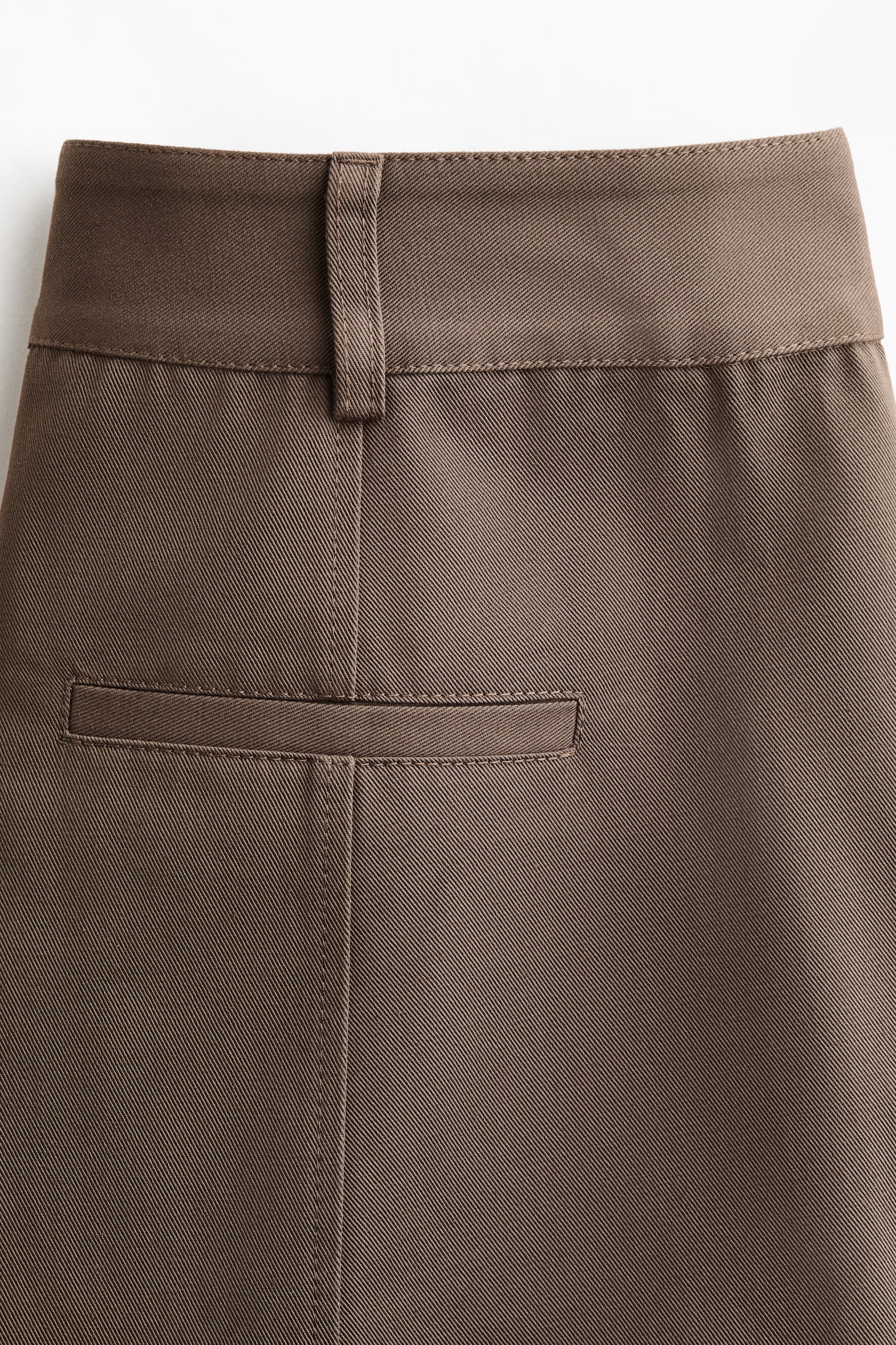 Женские брюки H&M Cotton Barrel-Leg, цвет: Хаки зелёный — фото 4