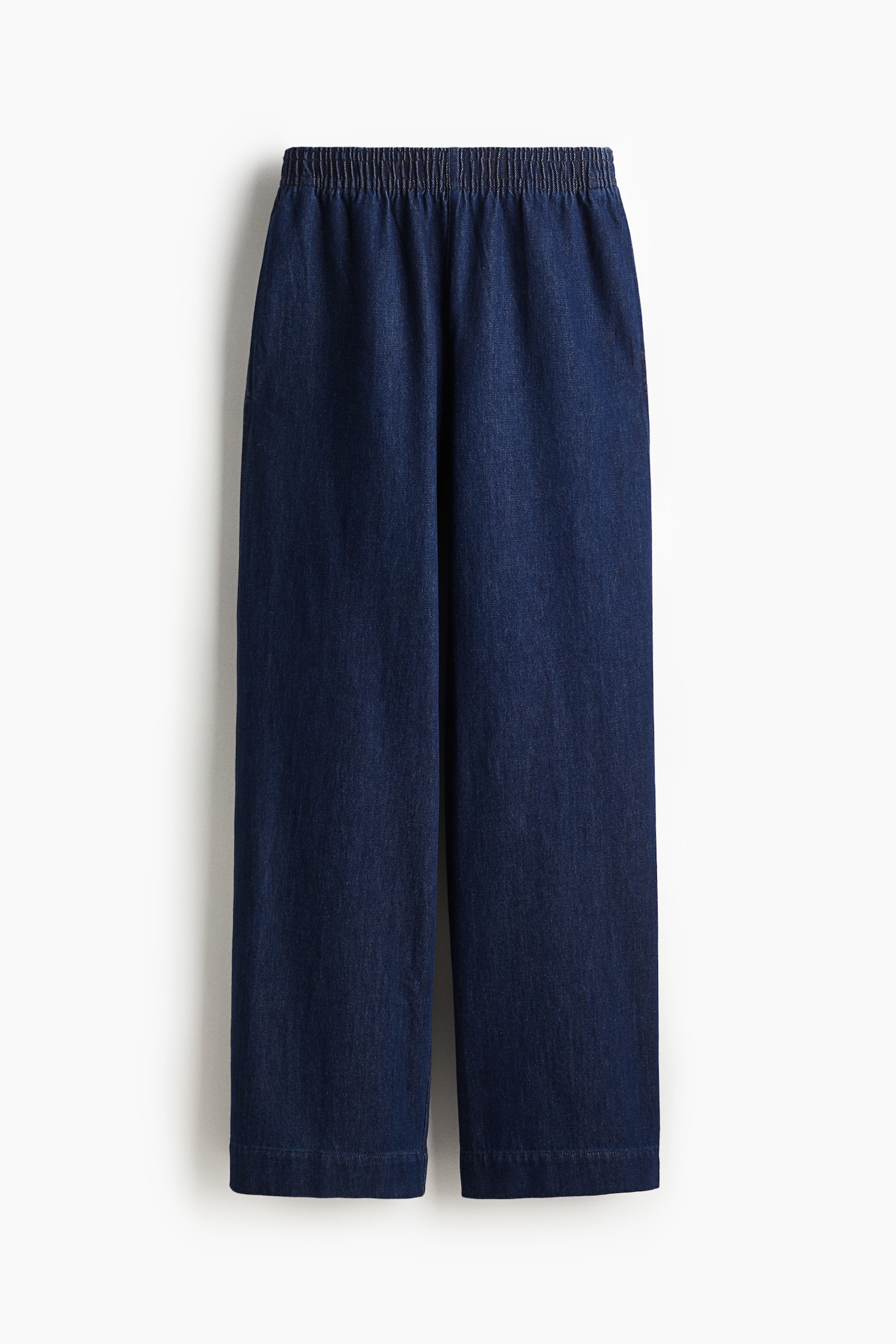 Женские джинсы H&M Pull-on denim trousers, цвет: Тёмный джинсовый синий — фото 1