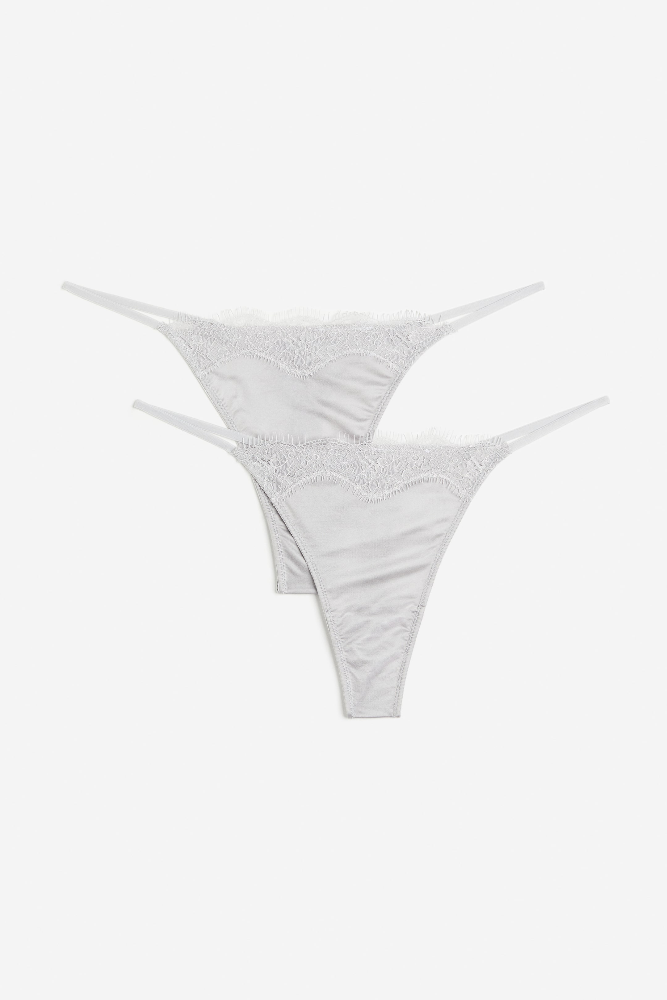 2-pack Lace-trimmed Thong Briefs