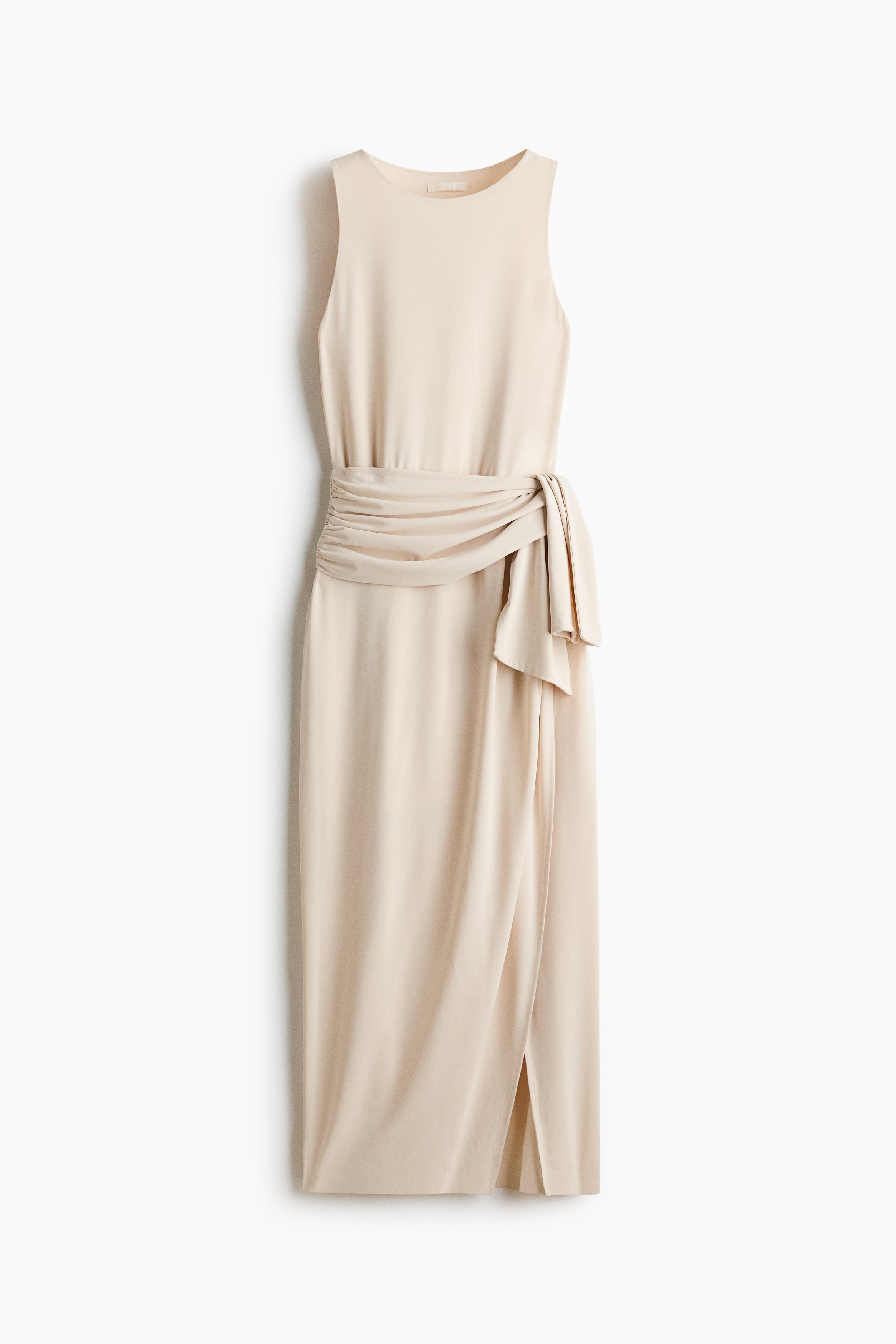 Tie-detail dress - Light beige