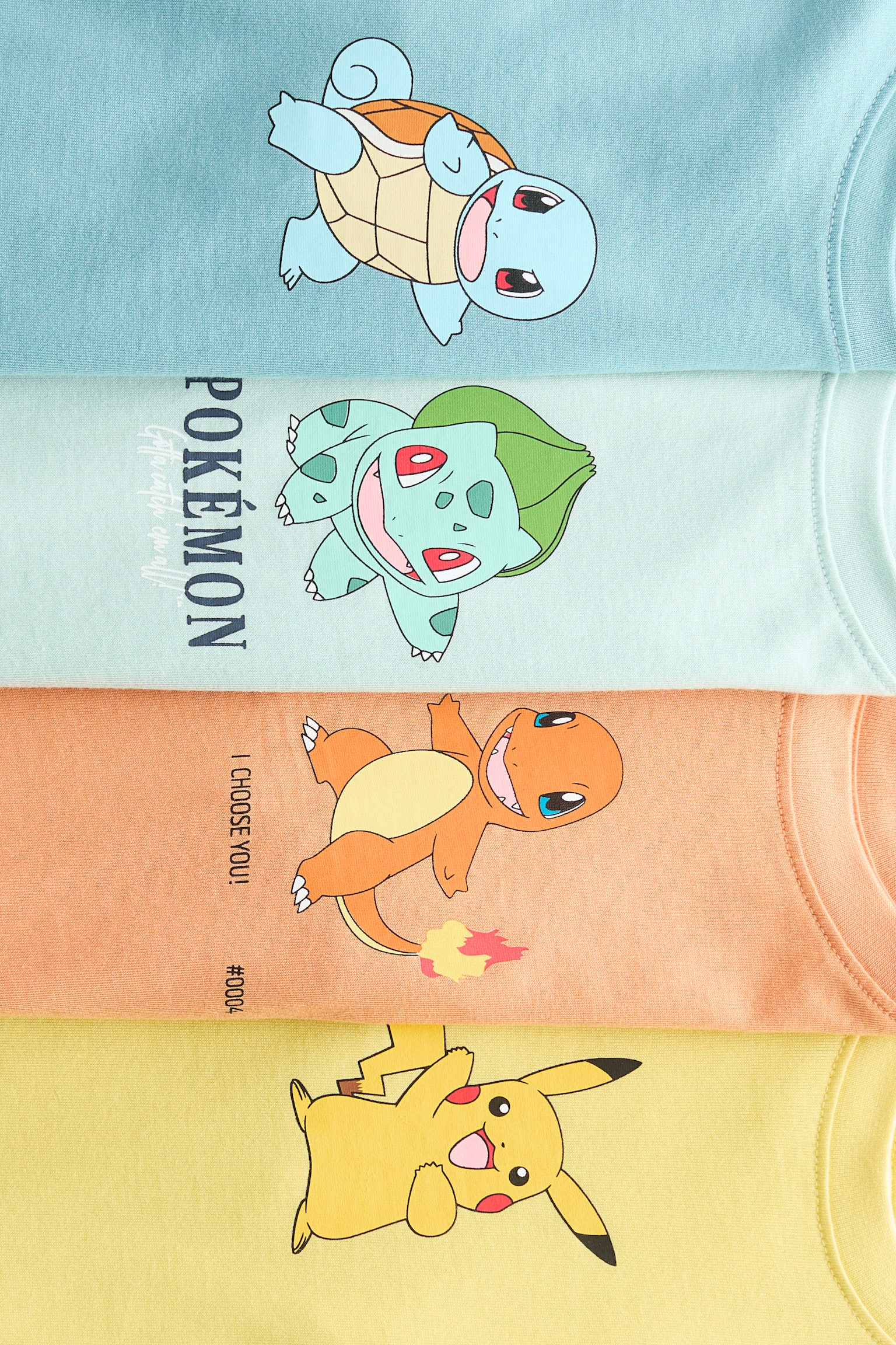 4-pack print-motif T-shirts - Yellow/Pokémon - 2
