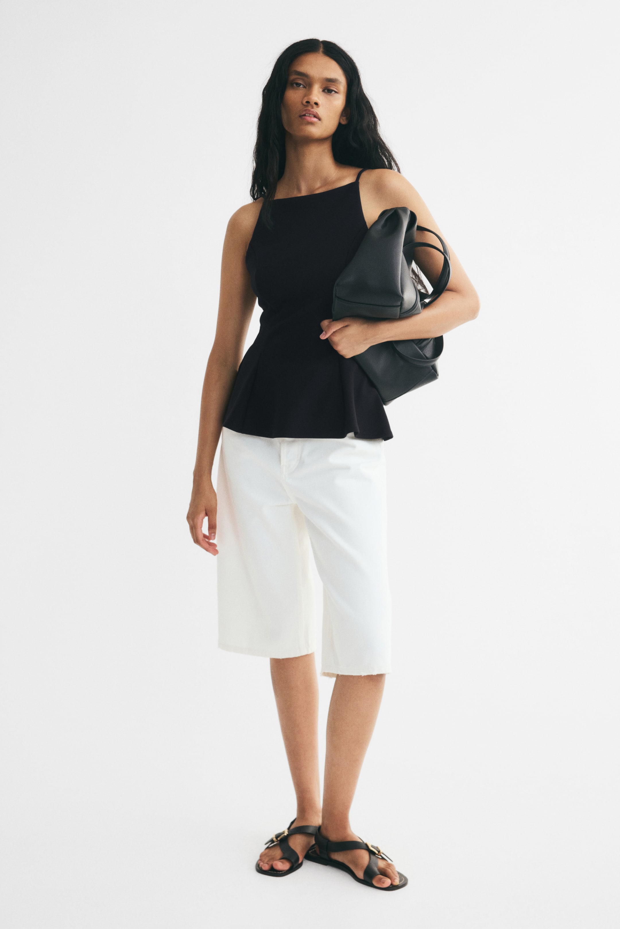 Sleeveless Peplum Top