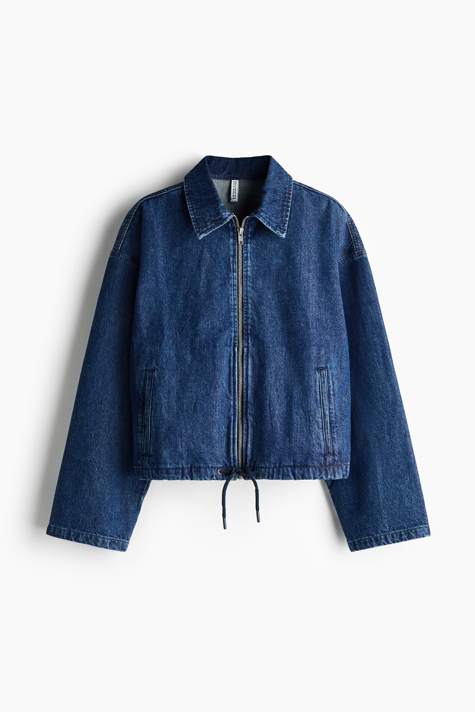 Collared denim jacket - Denim blue