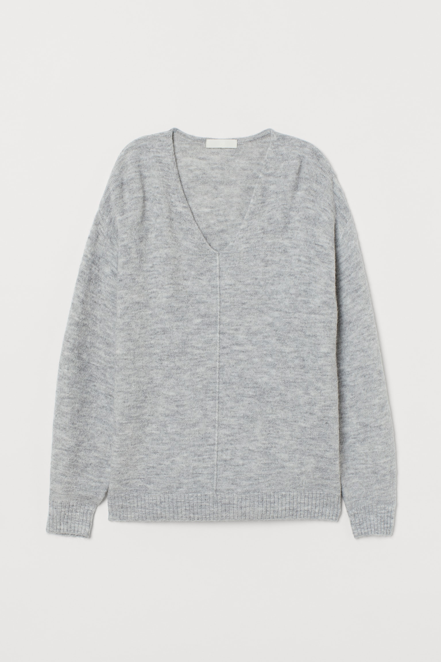 Pullover in maglia fine - Grigio chiaro mélange