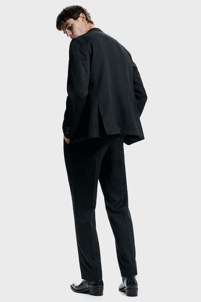 Regular-Fit Suit Pants-Black melange - 5