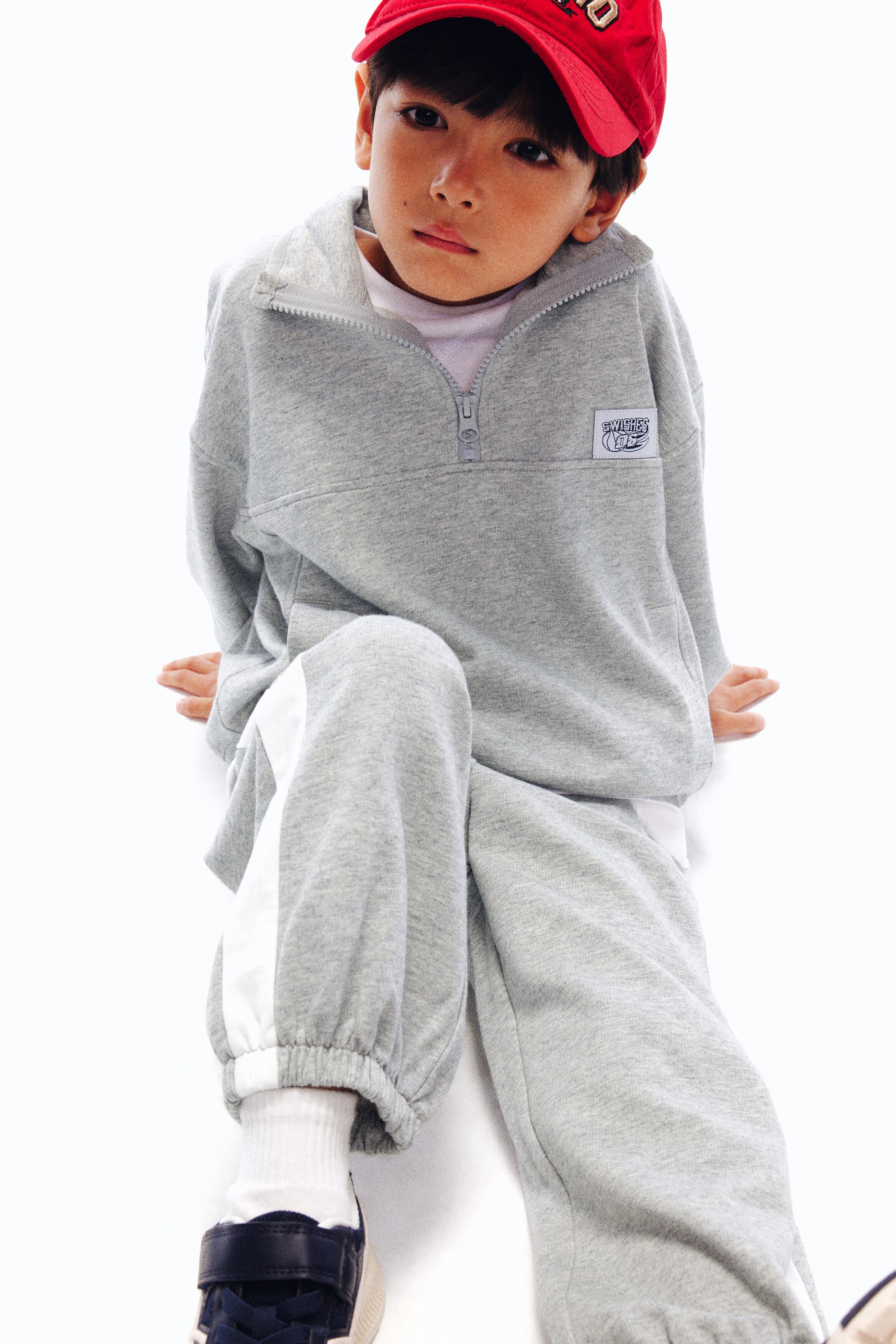 H & M - コットンジョガーパンツ - グレー