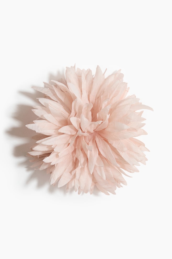 Pince à cheveux façon fleur - Rose poudré/Crème - 1