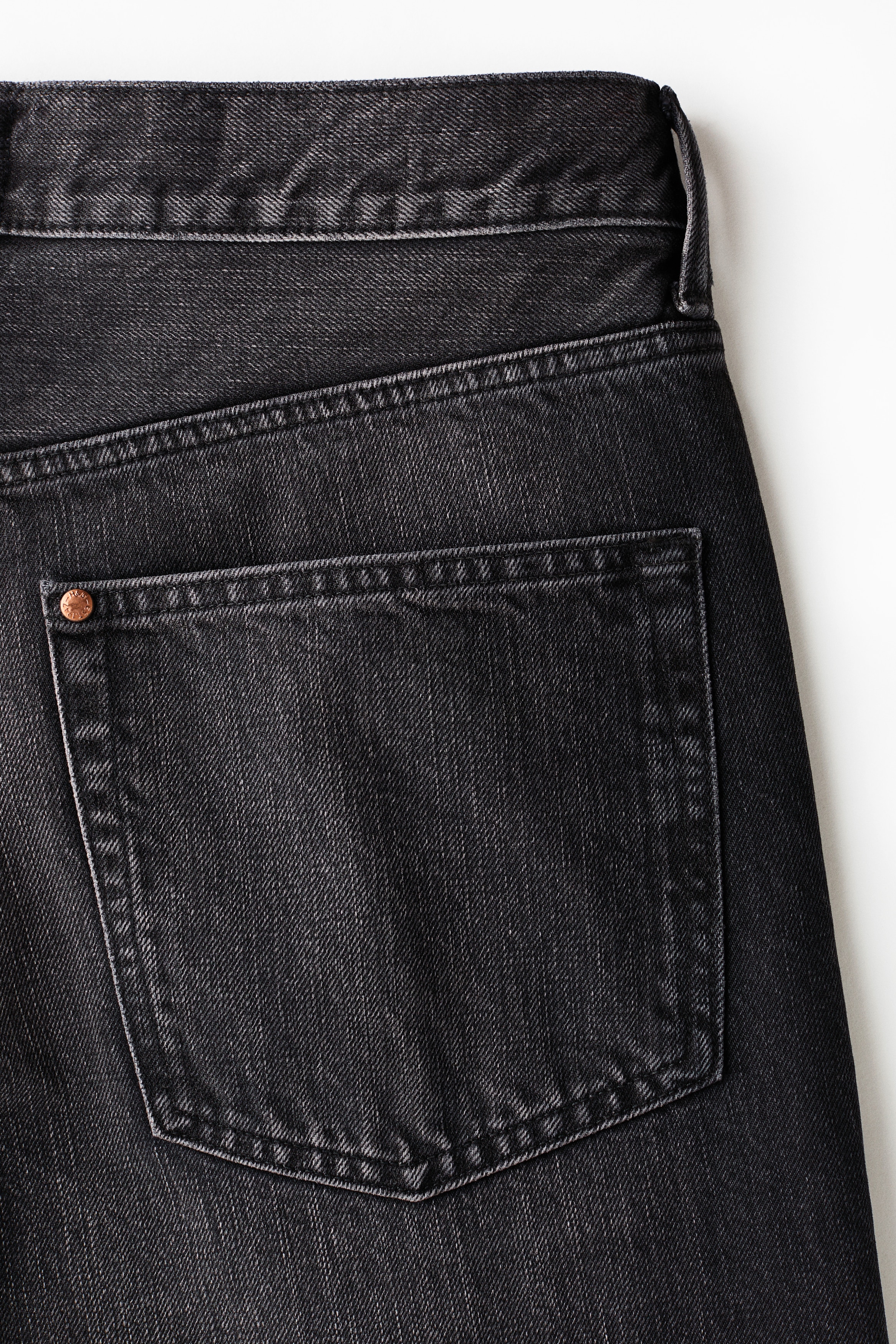 Men's Denim black Wide-Leg Jeans | H&M CA