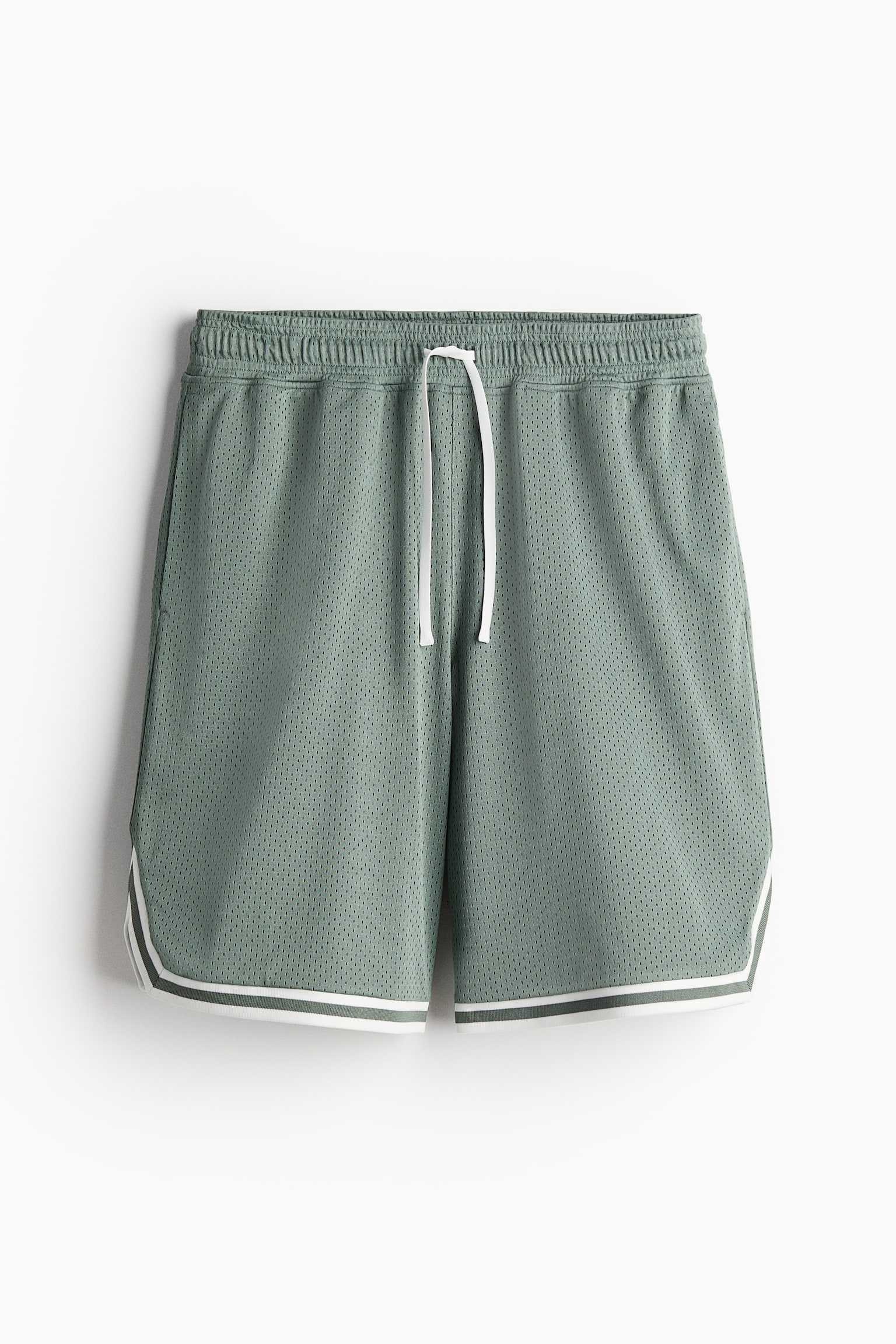 Long Basketball Shorts In DryMove™ - Khaki green/Black - 2