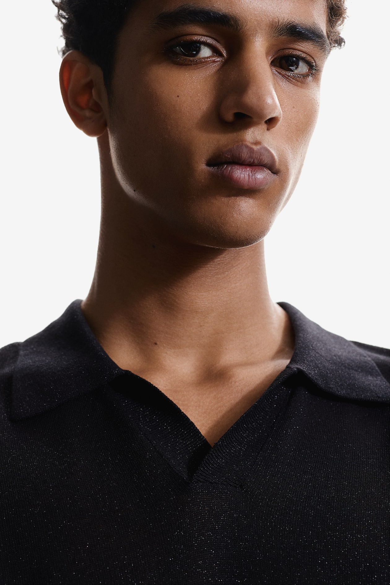 slim-fit-glittery-polo-shirt-black-men-h-m-us