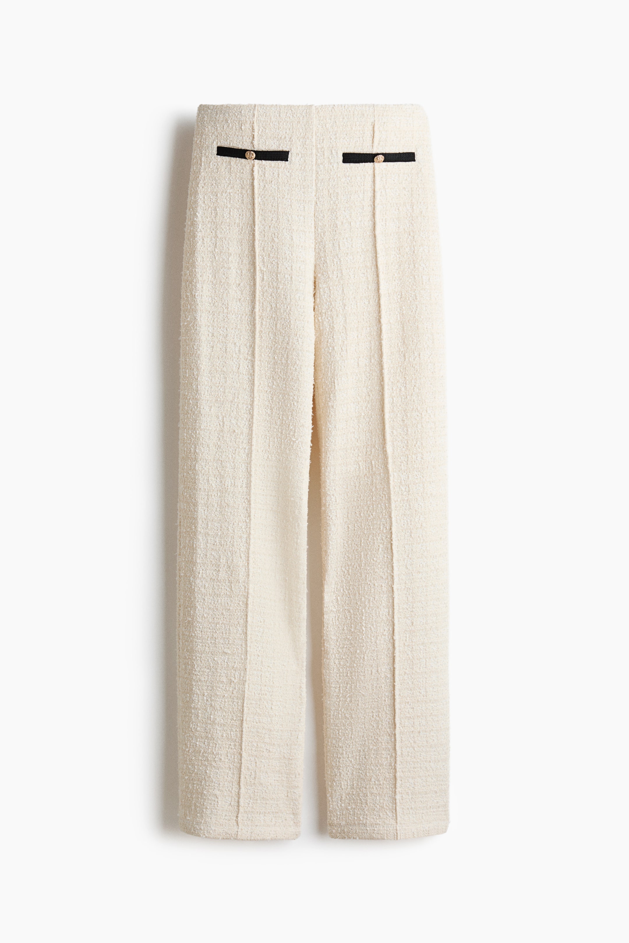 Pantalon en tricot bouclette avec taille élastique