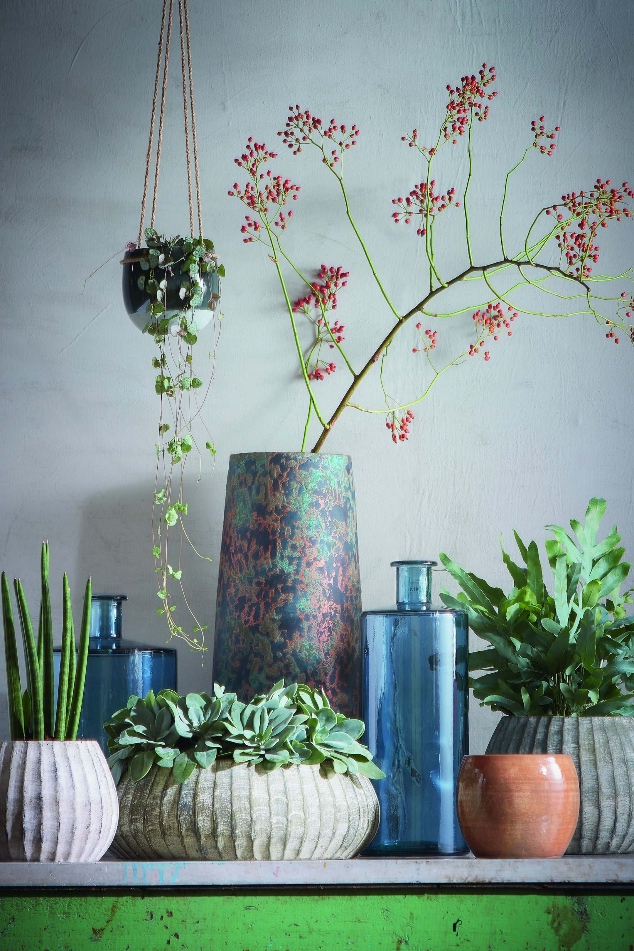 Se større billede: Vase i genbrugsglas - Blå - Mica Decorations - Home All | H&M DK 1