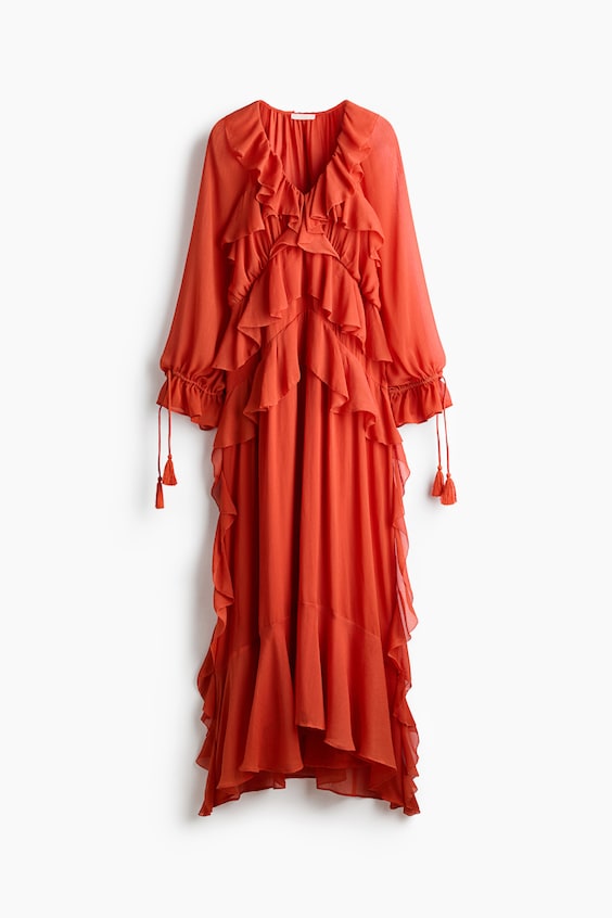 Женские платья H&M Oversized Flounced Dress