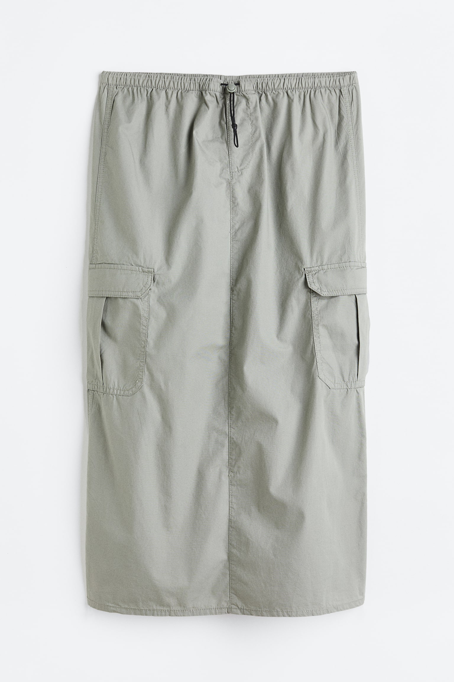 Parachute Cotton Skirt - Light khaki green/Black/Light greige - 1