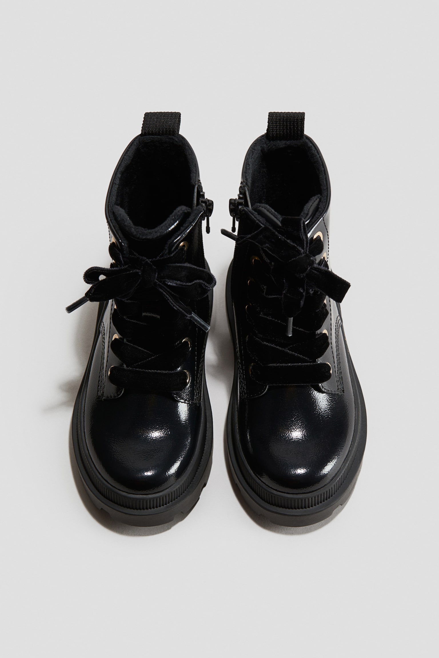 Детские ботинки H&M Lace-Up, цвет: Чёрный — фото 1