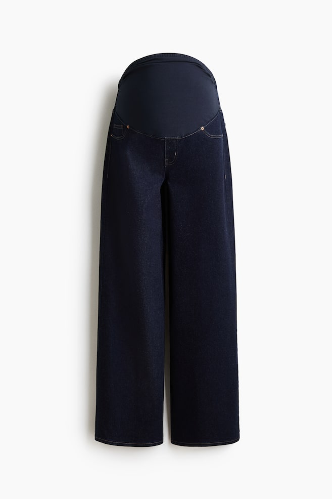 MAMA Superstretch Wide Jeans - Dunkles Denimblau/Denimblau/Helles Denimblau - 1