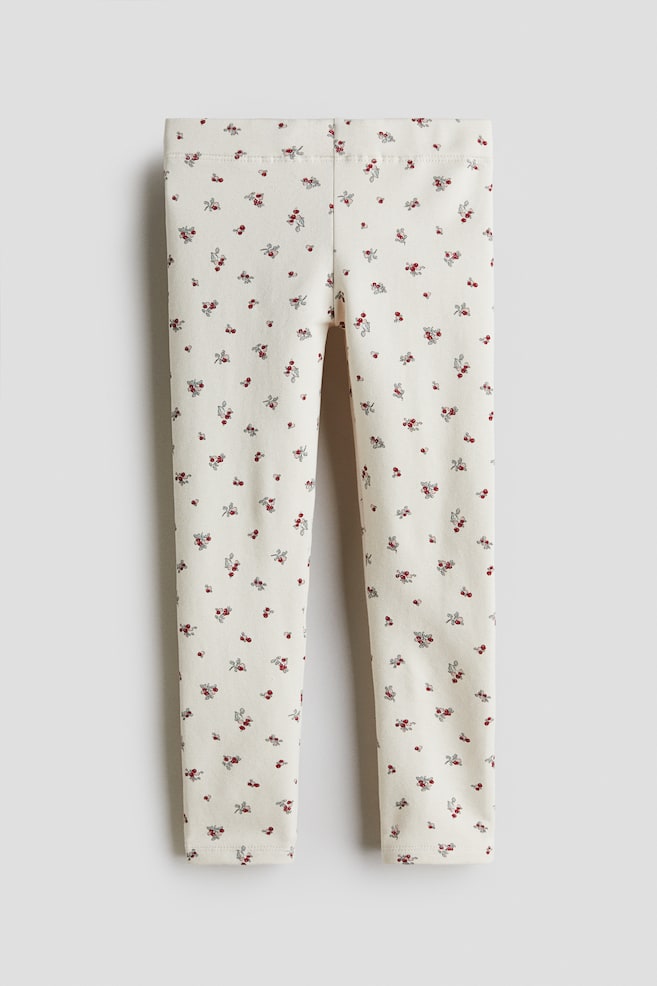 Leggings - Crema/bacche di agrifoglio/Rosa chiaro/cervo/Nero/Crema/orsetti/Nero/cuori/Blu/Rosa/unicorni/Rosa/cuori - 1