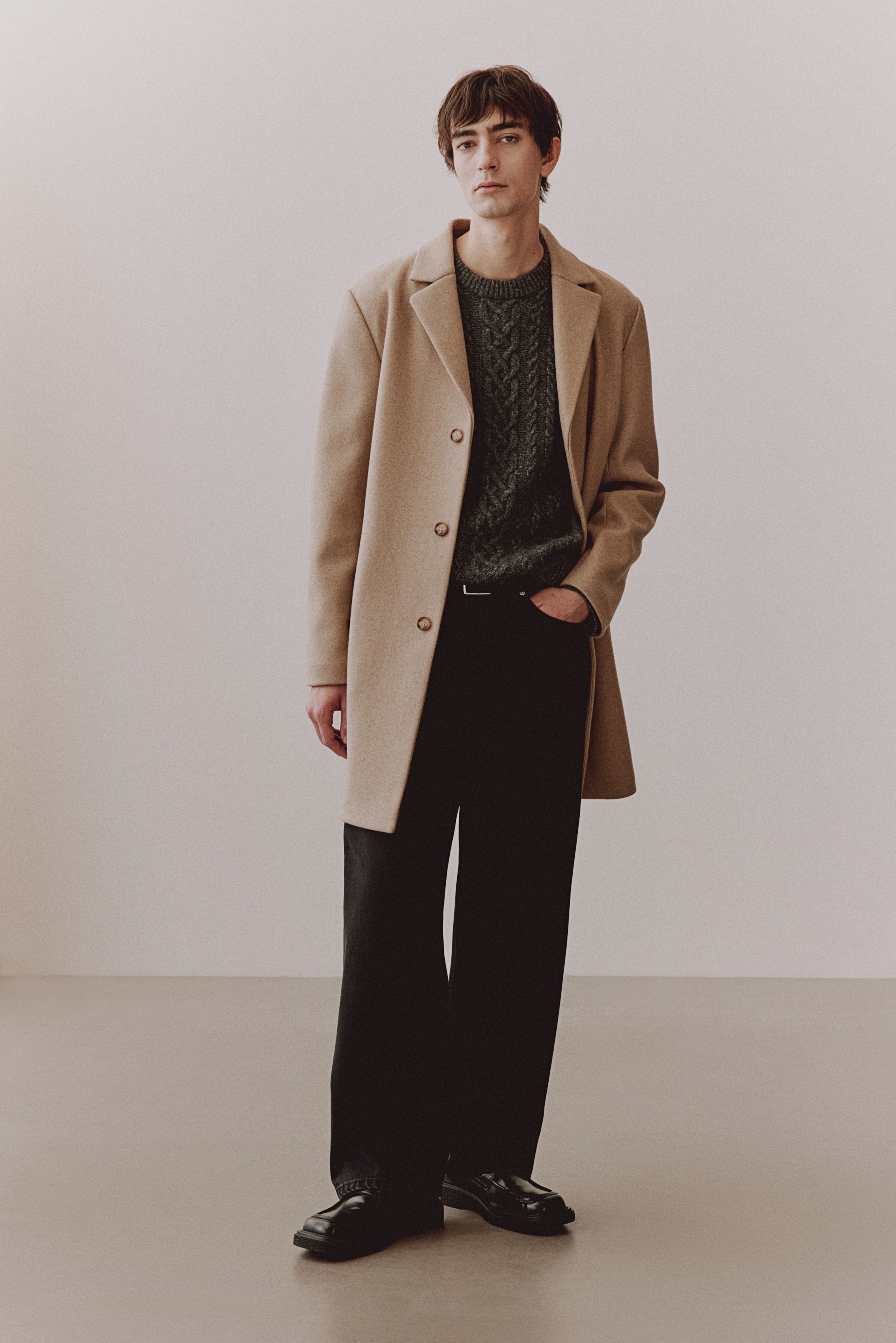 Long wool blend coat h&m online