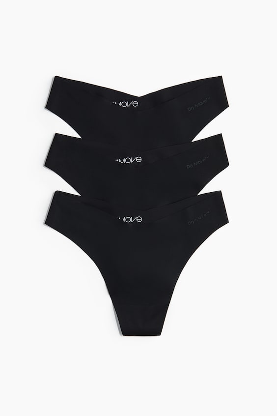 Женские спортивные трусики-стринги H&M с DryMove, 3 пары
