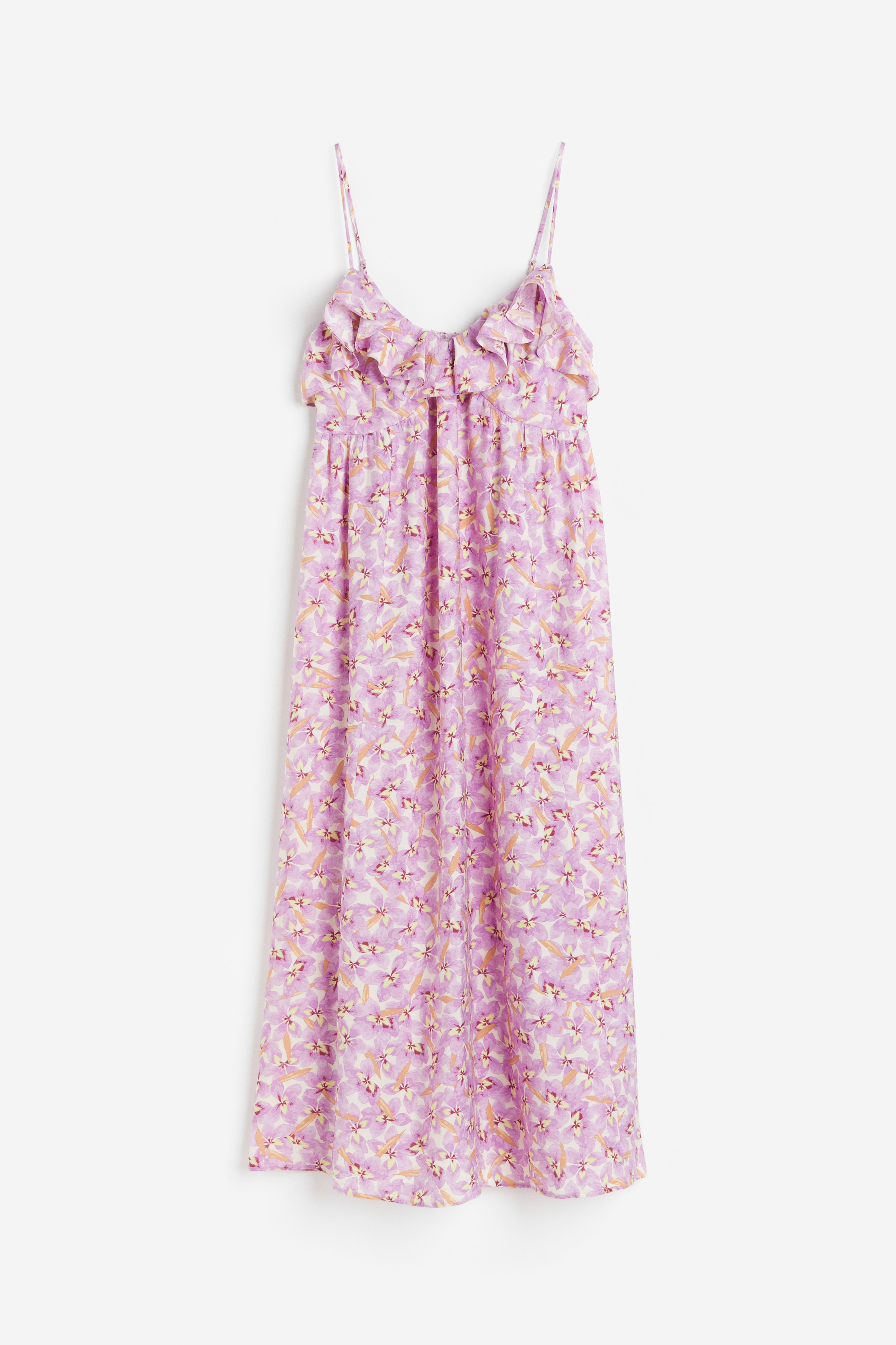 H&m purple floral dress best sale