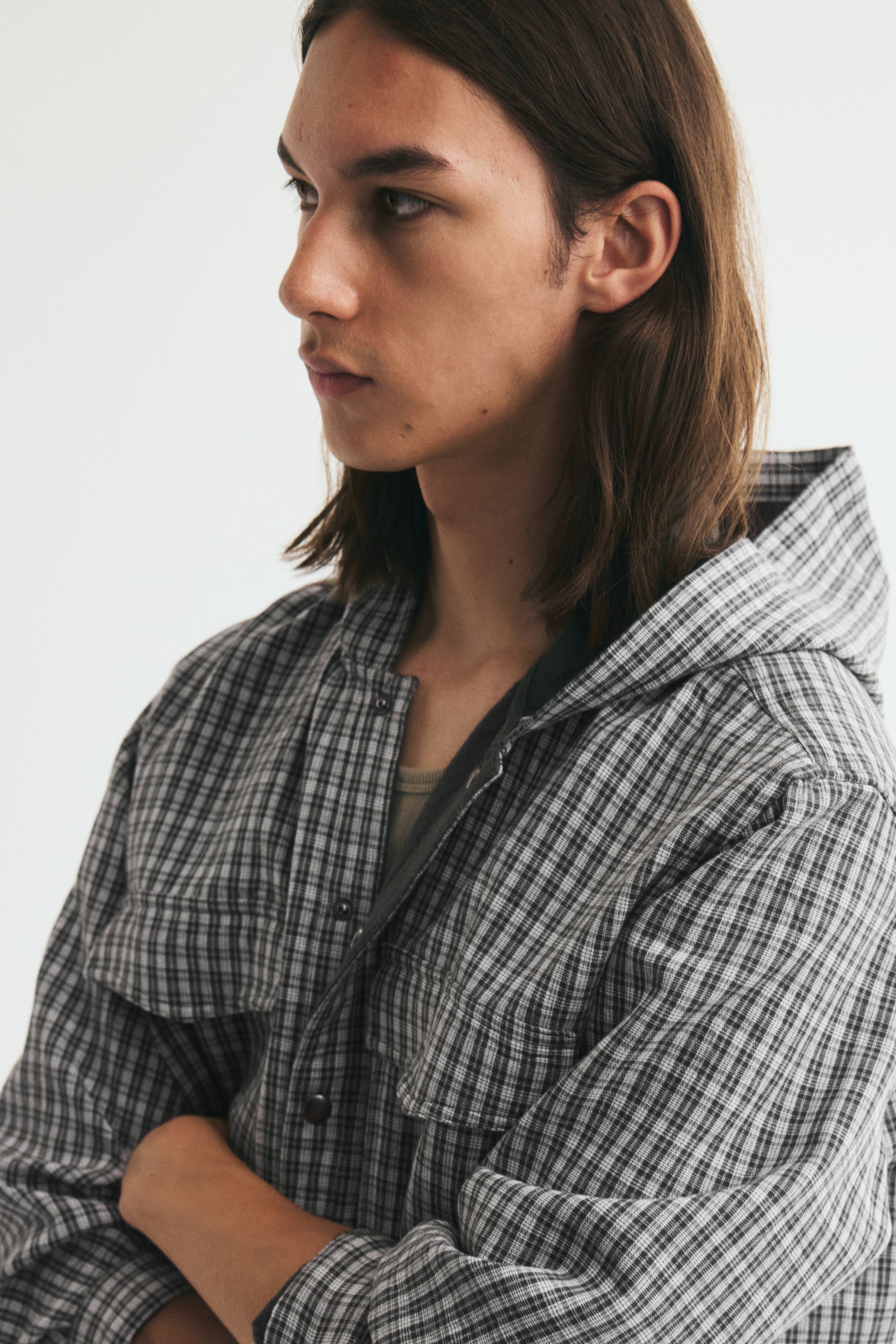 Мужские топы H&M Hooded Cotton Overshirt — фото 5