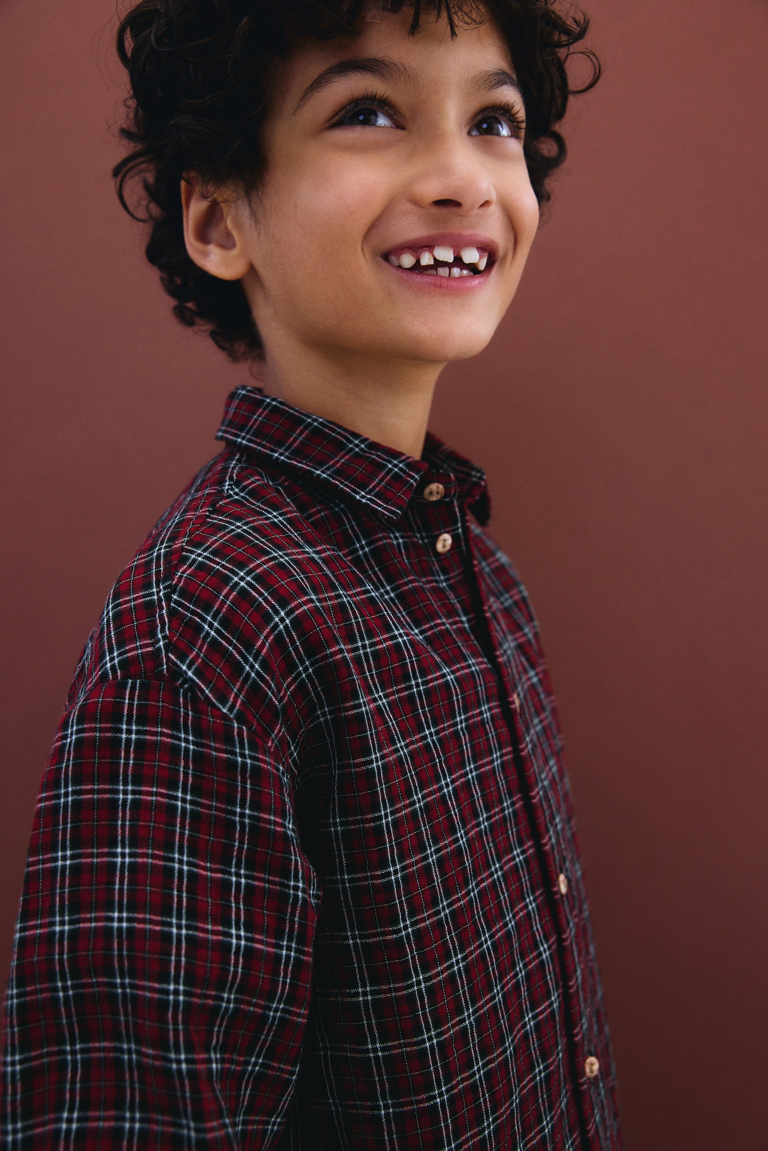 Cotton Muslin Shirt - Red/checked - 5