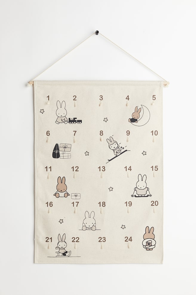 Ścienny kalendarz adwentowy - Jasnobeżowy/Miffy - 1