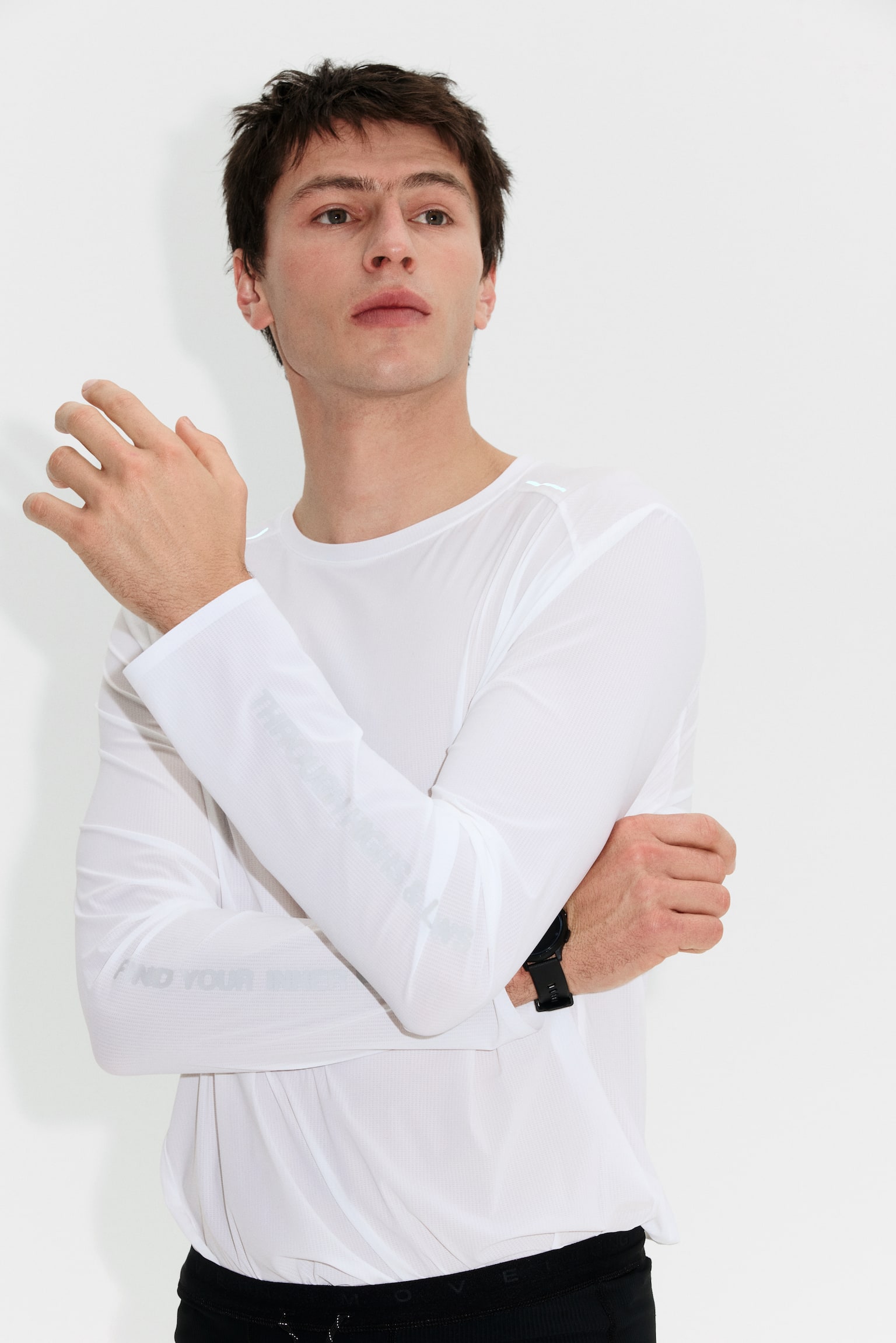 Long-sleeved running top with DryMove™ - White - 6